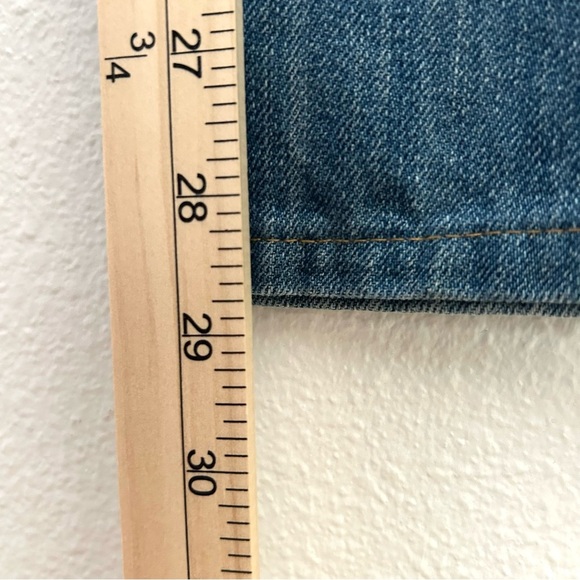 Embroidered Flare Jeans Denim Pant High Rise Floral Bird Festival Blue Size 6 - Picture 12 of 14